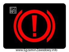Zaświecenie się w czasie jazdy lampki kontrolnej przedstawionej na 