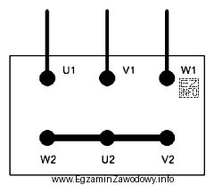 Z rysunku przedstawiającego sposób wykonania połączeń elektrycznych 
