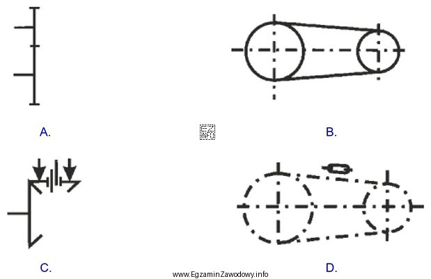 Który symbol graficzny oznacza przekładnię zębatą?