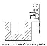 Przedstawiony na rysunku wymiar obróbkowy rowka należy zmierzyć