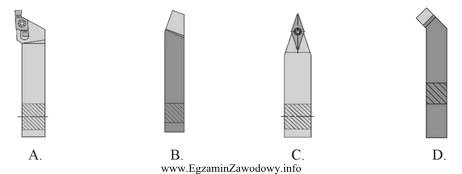Który z przedstawionych na rysunku noży tokarskich moż