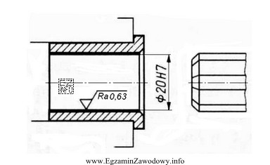 Obróbka otworu przedstawiona na rysunku to