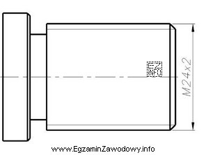 Nacięcie gwintu w części przedstawionej na rysunku 