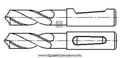 Wiertło przedstawione na rysunku posiada chwyt typu