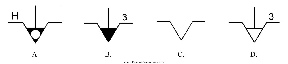 Symbol graficzny będący oznaczeniem uchwytu trójszczękowego 