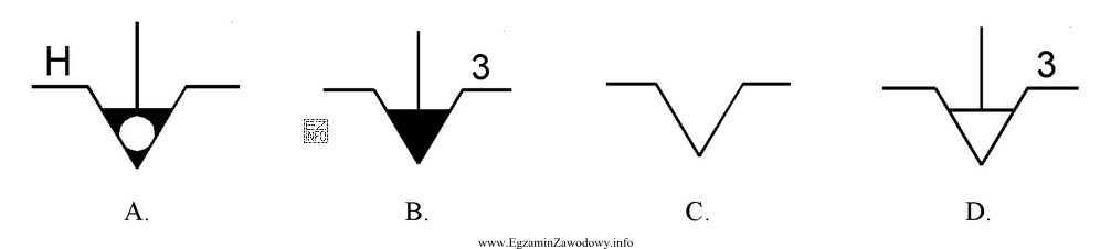 Symbol graficzny będący oznaczeniem uchwytu trójszczękowego 