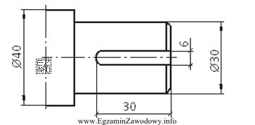 Rowek wpustowy na wałku przedstawionym na rysunku należy 