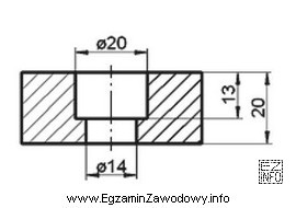 Do wykonania otworu ø14 × ø20 zgodnie z rysunkiem należ