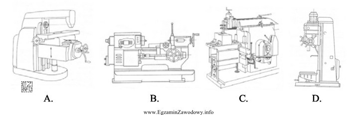 Strugarkę przedstawiono na rysunku oznaczonym literą