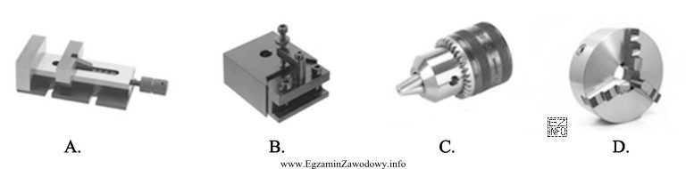Który z przedstawionych uchwytów stosowany jest na tokarce 