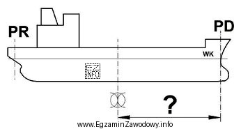 Oznaczony na rysunku znakiem zapytania wymiar równy jest