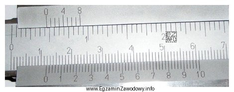 Zmierzony suwmiarką wymiar ma wartość