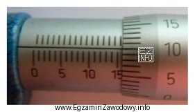 Na podstawie rysunku określ wartość wskazania na podziałce 