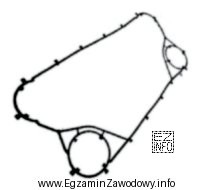 Uszczelkę przedstawioną na rysunku należy zamontować w