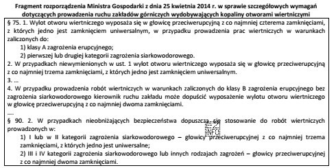 Do której z wymienionionej klasy zagrożenia erupcyjnego lub 