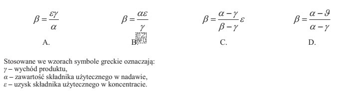 Za pomocą którego wzoru oblicza się zawartość składnika 