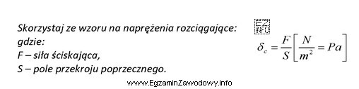 Ile wynoszą naprężenia w pręcie obciążonym siłą ś