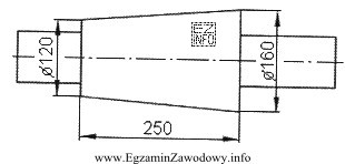 Toczenie powierzchni stożkowej przedmiotu przedstawionego na rysunku w warunkach 