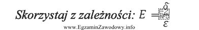 Wydłużenie względne (ε) pręta stalowego poddanego rozcią