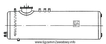 Rysunek przedstawia magazynowy zbiornik