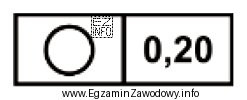 Którą tolerancję określa zamieszczone oznaczenie?