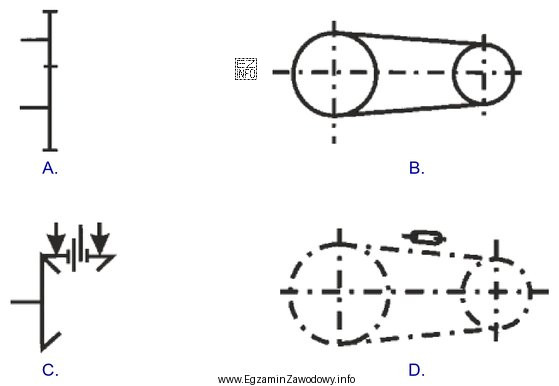 Który symbol graficzny oznacza przekładnię zębatą?