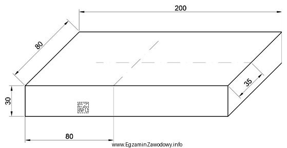 Blok N80 G82 X40 Y35 Z-30 R3 F75 zawiera programowanie 