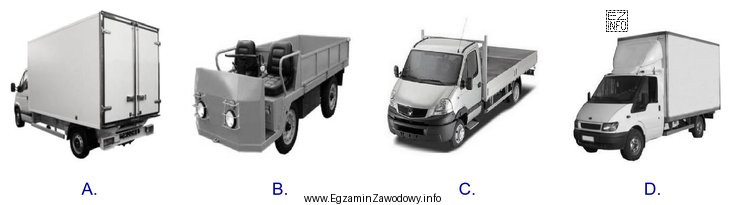 Która ilustracja przedstawia pojazd zaliczany do środków transportu 