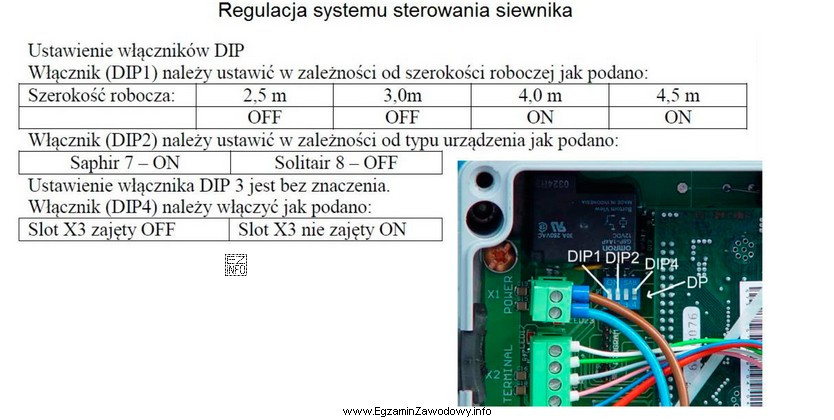 Jakie powinno być ustawienie włączników DIP dla pneumatycznego 