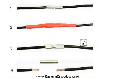 Określ prawidłową kolejność wykonania połączenia elektrycznego.