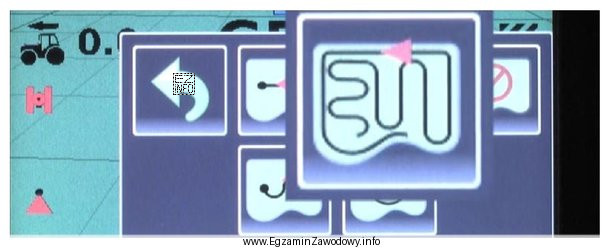 Powiększona ikona w nawigacji oznacza wybór trybu jazdy