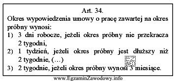 Pracownik zawarł umowę o pracę na okres próbny od 01.12.2007 