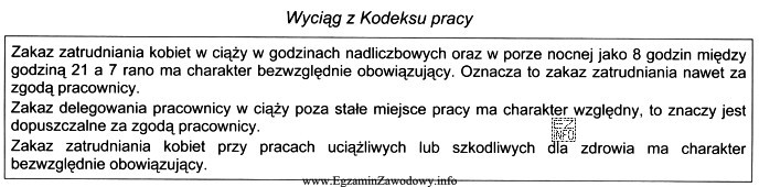 Kobiety w ciąży można zatrudniać za ich zgodą