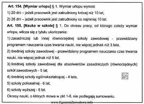 Absolwent 4 - letniego technikum przepracował 7 lat w przedsiębiorstwie kolejowym, 