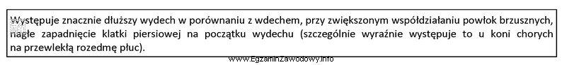 Na który typ duszności wskazują wymienione objawy?