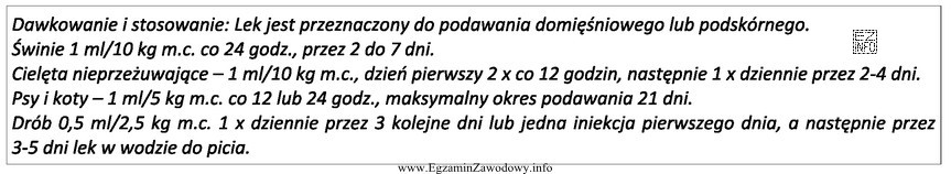 Ile leku należy podać kotu o wadze 3,5kg?