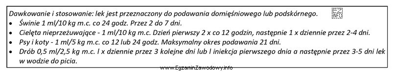 Ile leku należy podać kotu o wadze 3,5 kg?