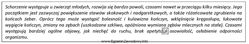 Opisane objawy towarzyszą