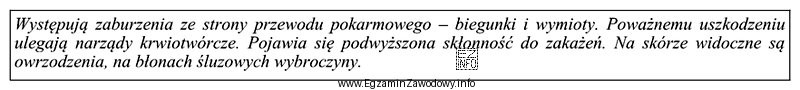 Opisane objawy zagrażające życiu zwierzęcia towarzyszą