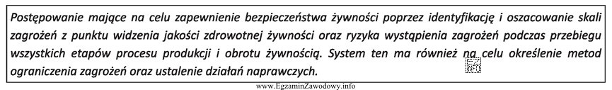 Wskaż skrót oznaczający opisane poniżej postępowanie.