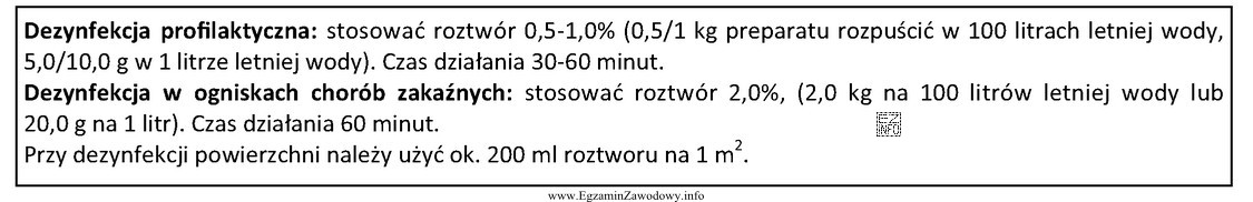 Ile kilogramów preparatu potrzeba do przeprowadzenia dezynfekcji 2000 m2 podł