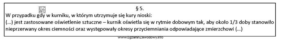 Na podstawie fragmentu rozporządzenia określ, ile czasu powinien 