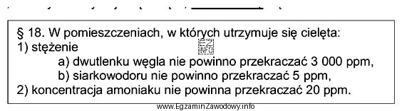 W pomieszczeniach, w których utrzymuje się cielęta, nie 