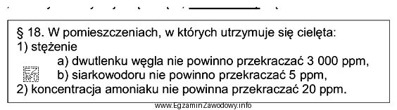 W pomieszczeniach, w których utrzymuje się cielęta, nie 