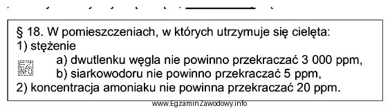 W pomieszczeniach, w których utrzymuje się cielęta, nie 