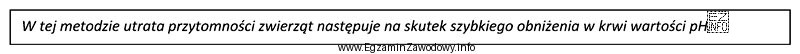 Przytoczony opis charakteryzuje oszałamianie