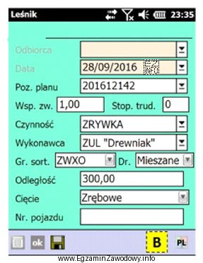 Przedstawiony na rysunku ekran rejestratora wskazuje na tworzenie
