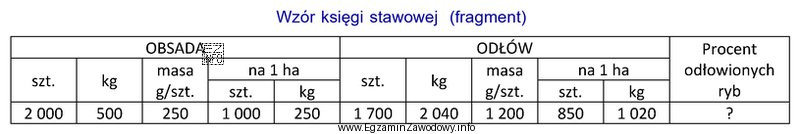Jaką wartość należy wpisać w ostatnią kolumnę opisującą 