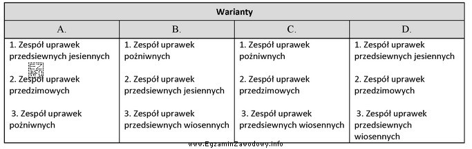 Całokształt uprawy roli pod ziemniaki, których przedplonem 