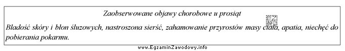 Przyczyną opisanych objawów występujących u prosiąt 